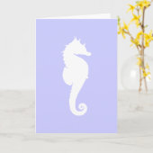 ニワトリと白海馬 カード (黄色い花)