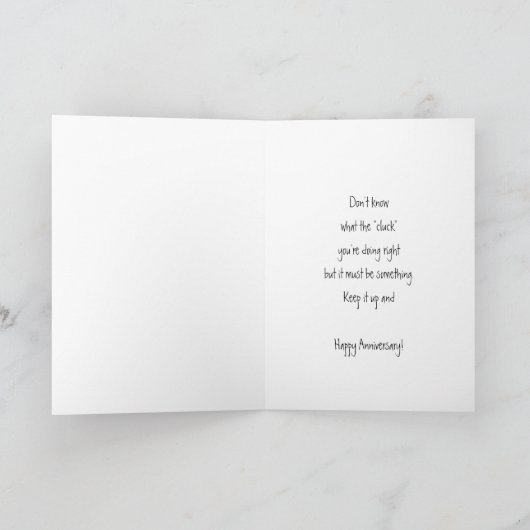 ニワトリと納屋の農場シーン 結婚記念日 カップル ファン カード (内部)