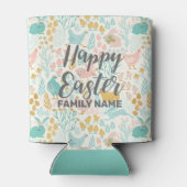 ニワトリと花のハッピーイースター模様 缶クーラー (裏面)