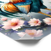 ニワトリと花デジタル ポスター (角)