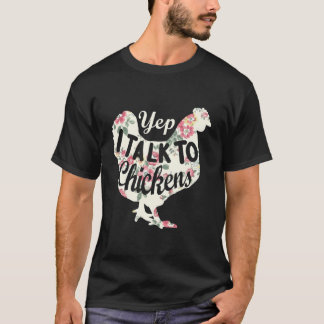 ニワトリと話すよ 鶏の飼育 Tシャツ