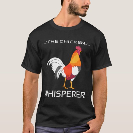 ニワトリのささやきをするニワトリ Tシャツ (正面)