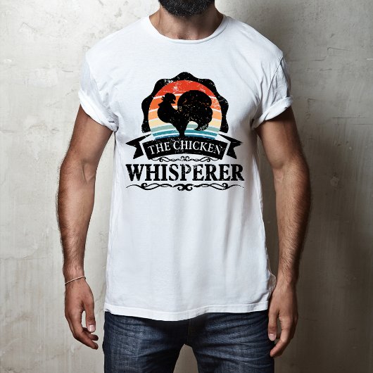 ニワトリのささやき人 おもしろTシャツ Tシャツ