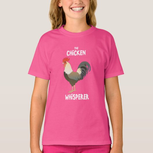 ニワトリのささやき女の子Tシャツ Tシャツ (正面)