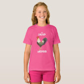 ニワトリのささやき女の子Tシャツ Tシャツ (正面フル)