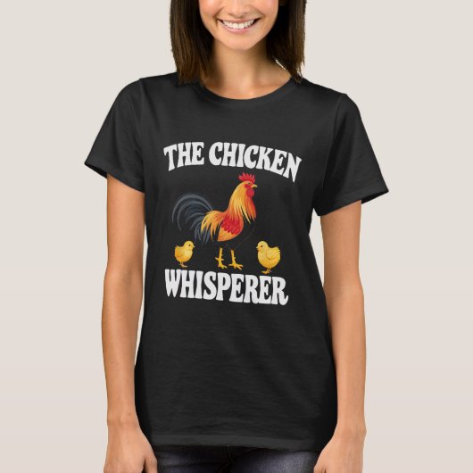ニワトリのささやき屋さん 鶏飼育者 鶏舎 Tシャツ (正面)