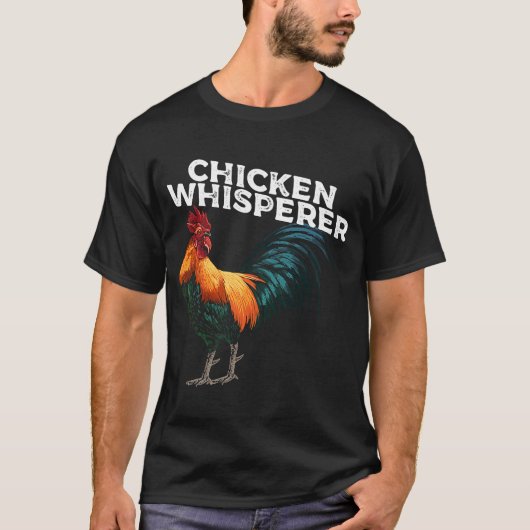ニワトリのささやき屋 鶏闘鶏 ニワトリ 鶏飼い Tシャツ (正面)