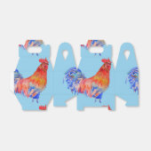 ニワトリのウェディングケーキ ファボリーボックス 赤と青 フェイバーボックス (折り畳みなし)