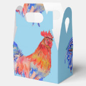 ニワトリのウェディングケーキ ファボリーボックス 赤と青 フェイバーボックス (オープン)