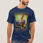 ニワトリのカングファームパーソナライズされた動物 Tシャツ (正面)
