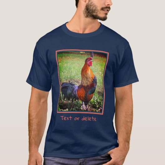 ニワトリのカングファームパーソナライズされた動物 Tシャツ (正面)