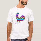 ニワトリのシェブロン Tシャツ (正面)