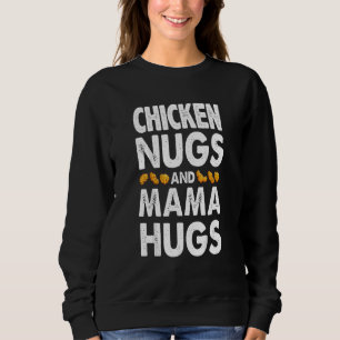 ニワトリのナグとママのハグNugget母の日 スウェットシャツ