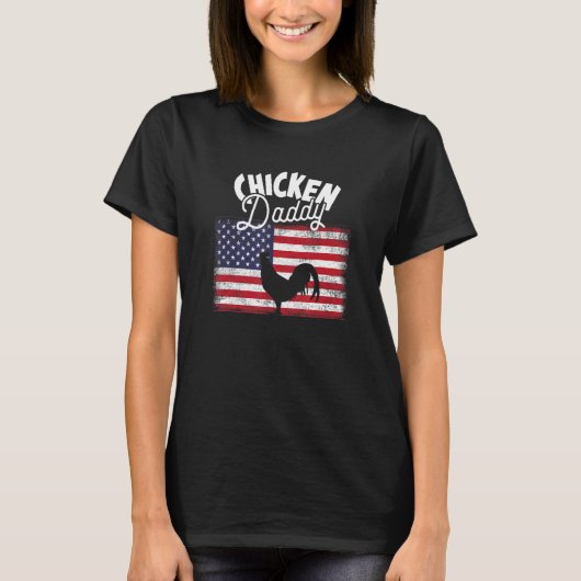 ニワトリのパパ農家 Tシャツ (正面)