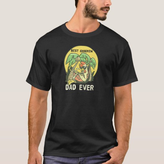 ニワトリのパパ 史上最高のニワトリのパパ コリー風 Tシャツ (正面)