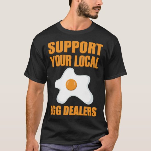 ニワトリの卵のディーラー ニワトリ Tシャツ (正面)