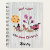 ニワトリの国フォーク芸術を愛する女の子 プランナー手帳 (正面)