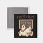 ニワトリの数学 おかしい黒板の式 メス 農場  マグネット (正面/裏面)