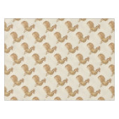 ニワトリの新年2017ヴィンテージ金ゴールド テーブルクロス (正面(横))