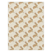 ニワトリの新年2017ヴィンテージ金ゴールド テーブルクロス (正面)