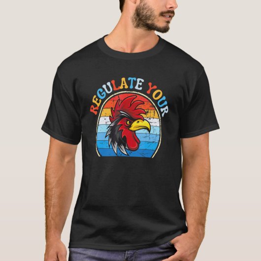 ニワトリの楽しい生殖機能を調節する Tシャツ (正面)