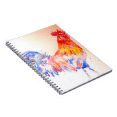 ニワトリの水彩画 キャラクター 子供 男の子 ノートブック (右側)