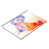 ニワトリの水彩画 鳥 キッズ 男の子 ノートブック (左側)