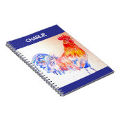 ニワトリの水彩画 鳥 キッズ 男の子 ノート (右側)