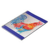 ニワトリの水彩画 鳥 キッズ 男の子 ノート (左側)