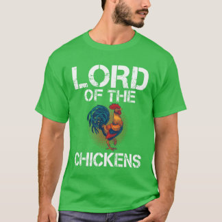 ニワトリの王様 ニワトリささやき男 ニワトリの車 Tシャツ
