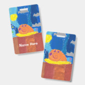 ニワトリの笑顔 バッジ (Front & Back)