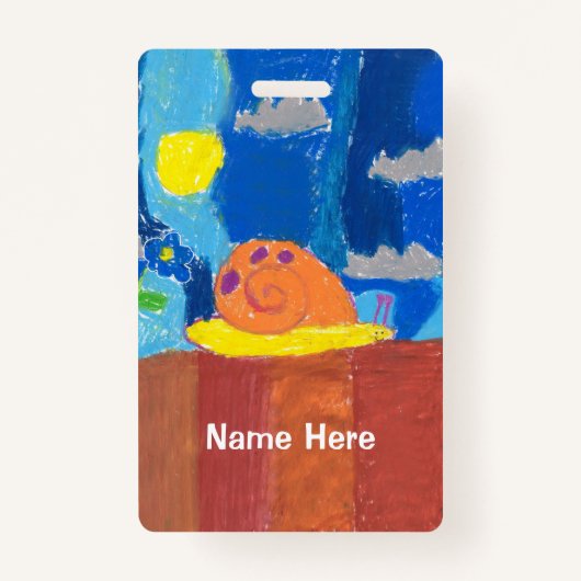 ニワトリの笑顔 バッジ (正面)