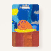 ニワトリの笑顔 バッジ (裏面)