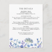 ニワトリの花のフローラ結婚詳細 エンクロージャーカード (正面)