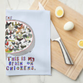 ニワトリの頭脳 キッチンタオル (四つ折り)