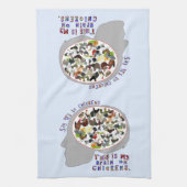 ニワトリの頭脳 キッチンタオル (縦)