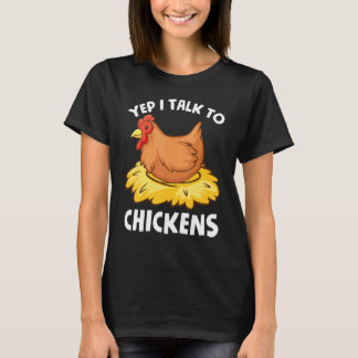 ニワトリの飼い主さん 鶏と話す人のためのニワトリグッズ Tシャツ