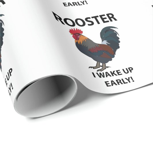 ニワトリの鳥が早起きオイおもしろいル ラッピングペーパー (ロールコーナー)