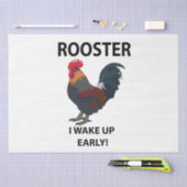 ニワトリの鳥が早起きオイおもしろいル 薄葉紙 (クラフト)
