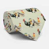 ニワトリの鳥の農場パターンタイ ネクタイ (ロール)