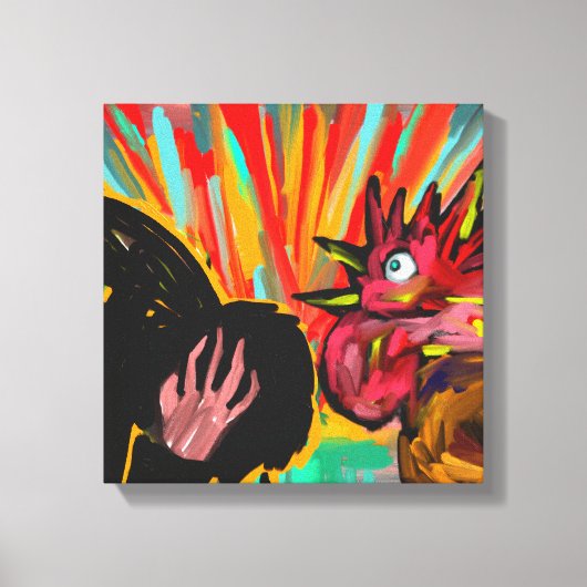 ニワトリの鳴き声 – Christian Canvas Wall Art キャンバスプリント (正面)
