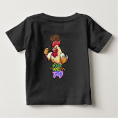 「ニワトリのRise and Fly」Tシャツ ベビーTシャツ (裏面)