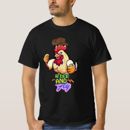 「ニワトリのRise and Fly」Tシャツ Tシャツ