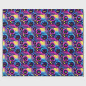 ニワトリひまわり – Creepy Cute Glow顔 ラッピングペーパー (フラット)