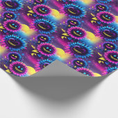 ニワトリひまわり – Creepy Cute Glow顔 ラッピングペーパー (角)