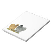 ニワトリを口絞りする ノートパッド (回転)