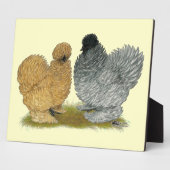 ニワトリを口絞りする フォトプラーク (側面)