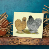 ニワトリを口絞りする フォトプラーク (側面)