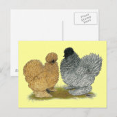 ニワトリを口絞りする ポストカード (正面/裏面)