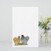 ニワトリを口絞りする 便箋 (スタンド正面)